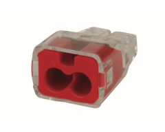 PUSH-IN WIRE CONNECTOR, MODEL 32 2-PORT RED (PACK 100)