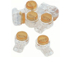 IDEAL IDC 2-WIRE UY YELLOW BUTT SPLICE JELLYBEAN CONNECTORS (PACK 25)